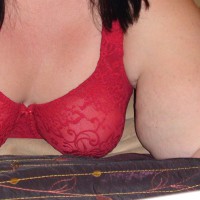Pic #1 Teasing Hubby With Cleavage Around The House