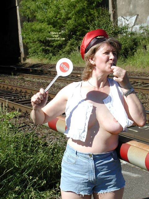 Pic #1Chrissie As A Railway Official