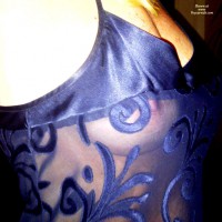 Pic #1 Blonde Wife Lingerie Side-Boob Flash