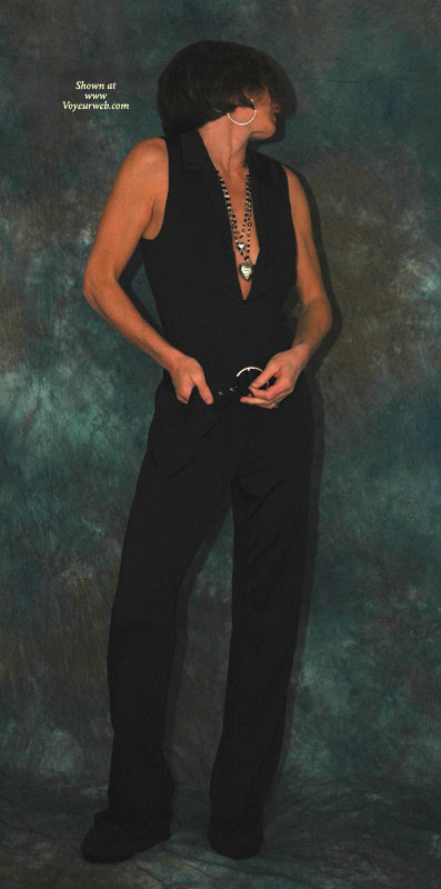 Pic #1 Hotwife Genevieve's Black Jumpsuit