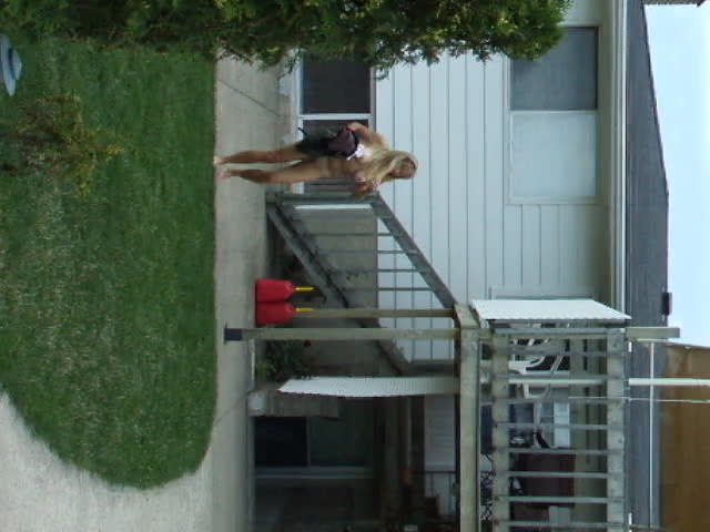 Pic #1Modeling Under an Umbrella - Big Tits, Blonde, Outdoors