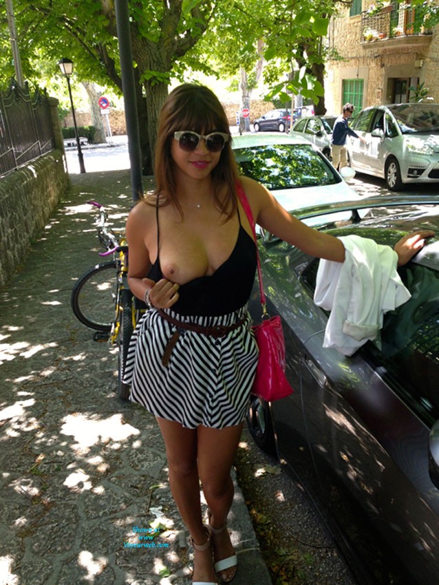 Pic #1Nude Everywhere - Big Tits, Brunette, Flashing, Public Exhibitionist, Public Place