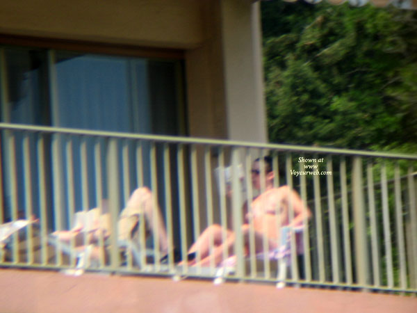 Pic #1 Neighbor Topless Sunbathing