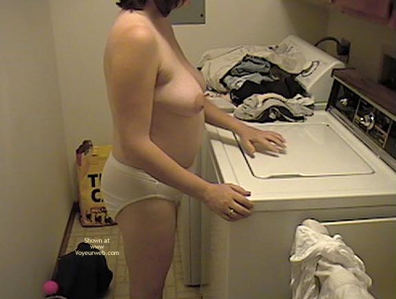 Pic #1Wife Doing Laundry Topless