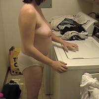 Pic #1Wife Doing Laundry Topless