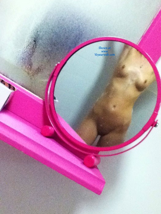 Pic #1Bathroom Mirror - Brunette, Pussy, Shaved