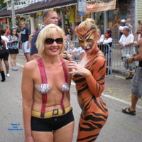 Pic #1 Fire Chick - Public Place, Blonde, Costume, Firm Ass, Hard Nipples, Medium Tits, Pussy, Shaved