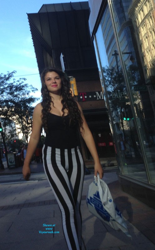 Pic #1Sexy Striped Yoga Pants Cameltoe