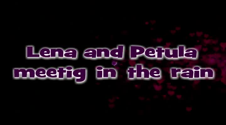 Pic #1Lena and Petula Meeting in The Rain - Big Tits, Brunette, Girl On Girl, Lingerie, Outdoors