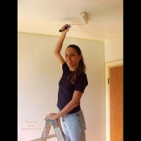 Pic #1SO Aalanya On A STEP Ladder