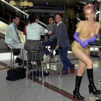 Pic #1Naked Resto Visit - Public Exhibitionist, Public Place