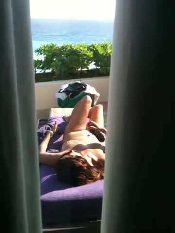 Pic #1Tanning At Hotel Balcony - Outdoors