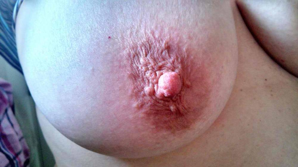 Pic #1 Large tits of my wife - nipple