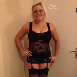 Pic #1 In See Through Lace Dress - Blonde, See Through