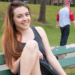 Pic #1Teenager Nude In Public  - Public Place, Public Exhibitionist, Big Tits, Redhead, Young Woman