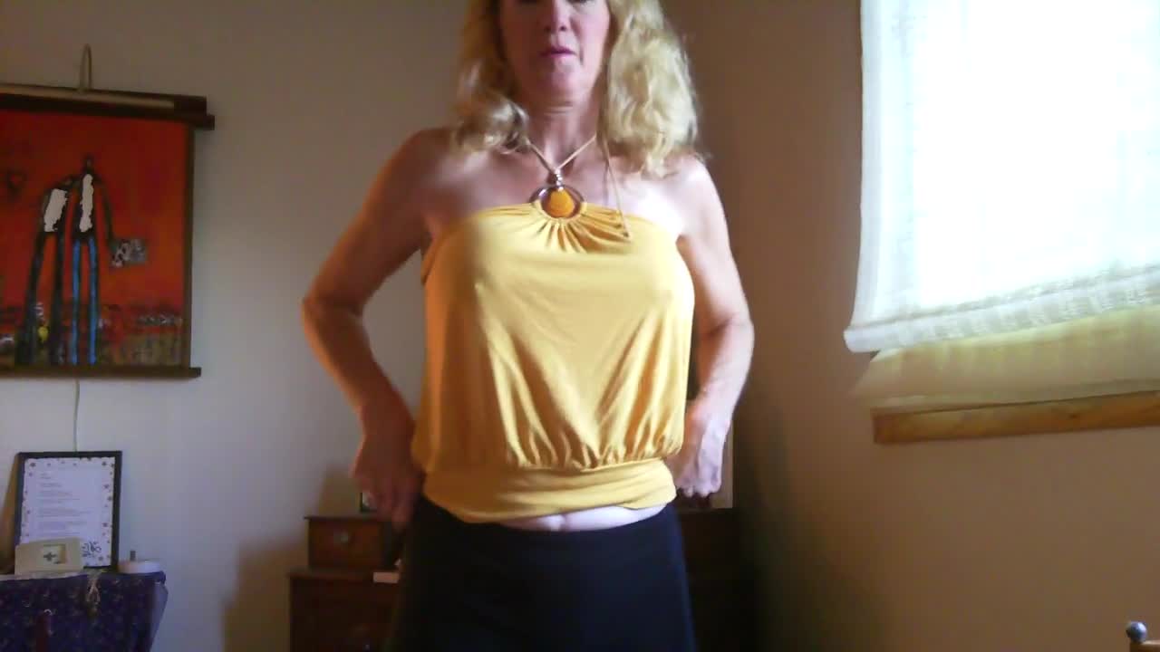 Pic #1Getting Ready With Hard Nipples - Blonde, See Through