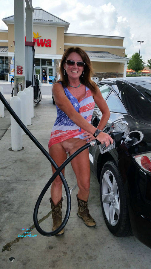 Pic #1Around Town In My Favorite Shirt - Public Exhibitionist, Flashing, Big Tits, Public Place