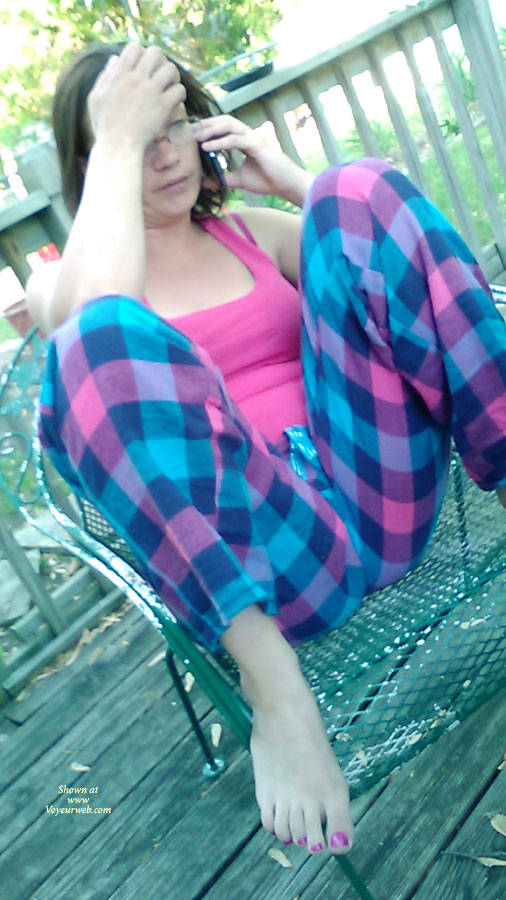 Pic #1On My Hands And Knees On My Parents Couch - Brunette