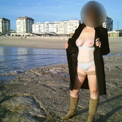 Pic #1Mature Fun In The Street - Big Tits