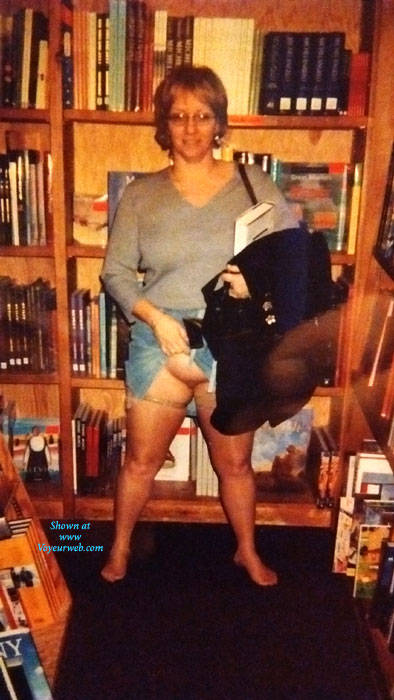Pic #1At The Bookstore - Big Tits, Public Exhibitionist, Public Place, Wife/wives