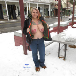 Pic #1BBW Outdoors - Big Tits, Flashing, Public Exhibitionist, Public Place, Bbw