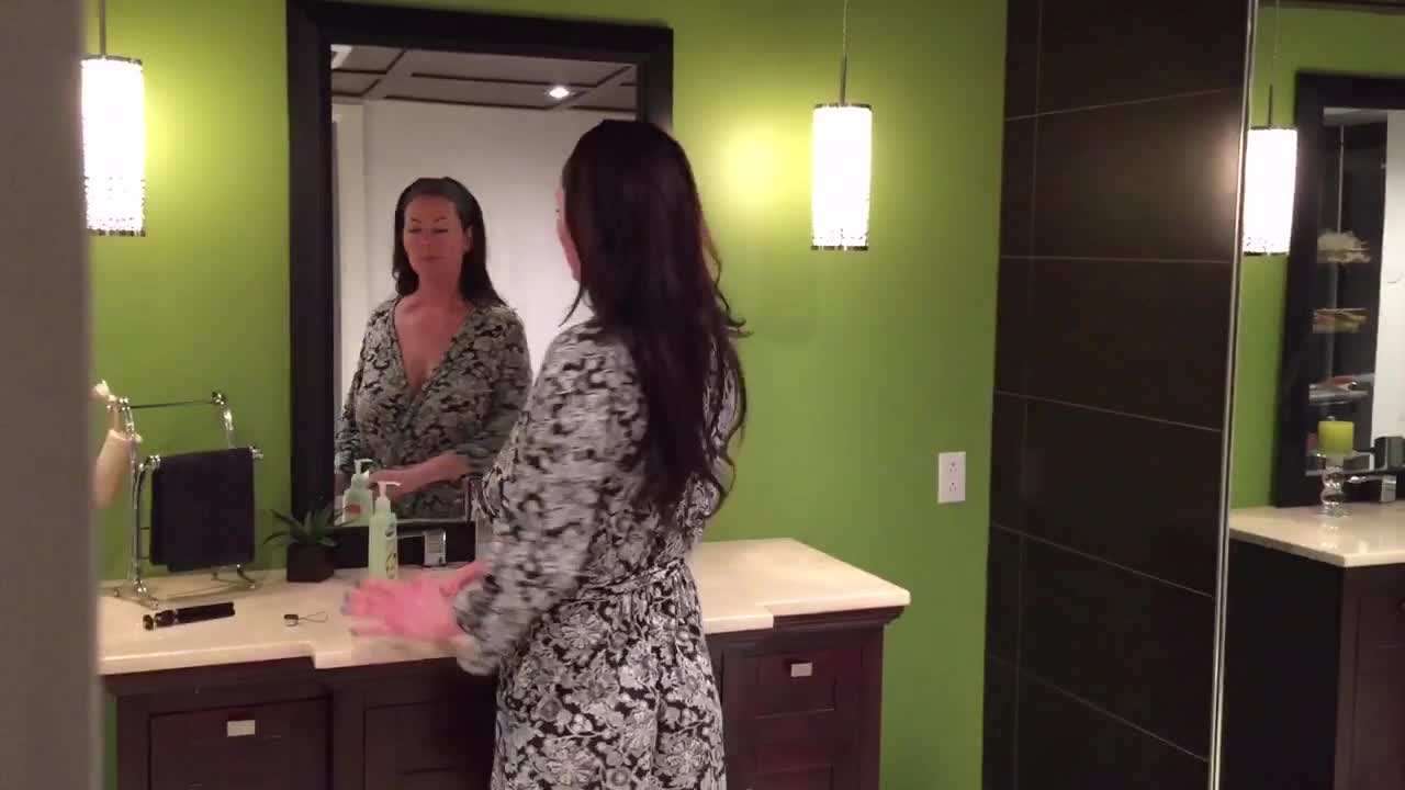 Pic #1Hot Sex In The Bathroom - Anal, Ass Fucking, Big Tits, Blowjob, Brunette, Penetration Or Hardcore, Pussy Fucking, Shaved