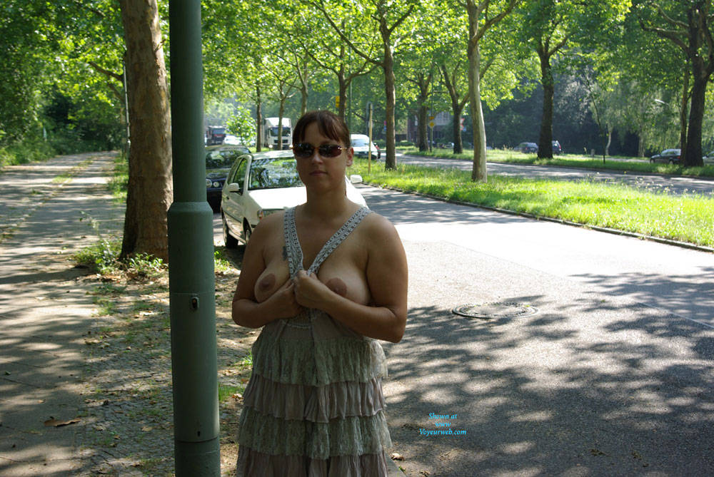 Pic #1Relaxing At Park - Big Tits, Flashing, Public Exhibitionist, Public Place