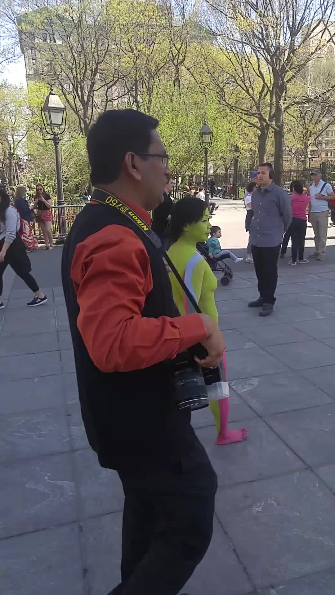 Pic #1Naked In NYC Broad Daylight Video 2 - Brunette, Public Exhibitionist, Public Place