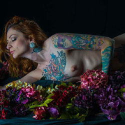 Pic #1 Sexy With Flowers - Redhead, Tattoos
