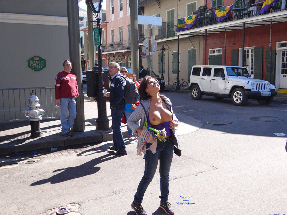 Pic #1Madri Gras Part 3 - Big Tits, Flashing, Public Exhibitionist, Public Place