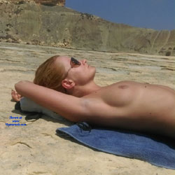 Pic #1One Hot Polish Lady Sunbathing - Beach Voyeur