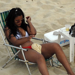 Pic #1 Delicious Asses From Recife City, Brazil - Beach Voyeur, Bikini Voyeur, Brunette, Outdoors