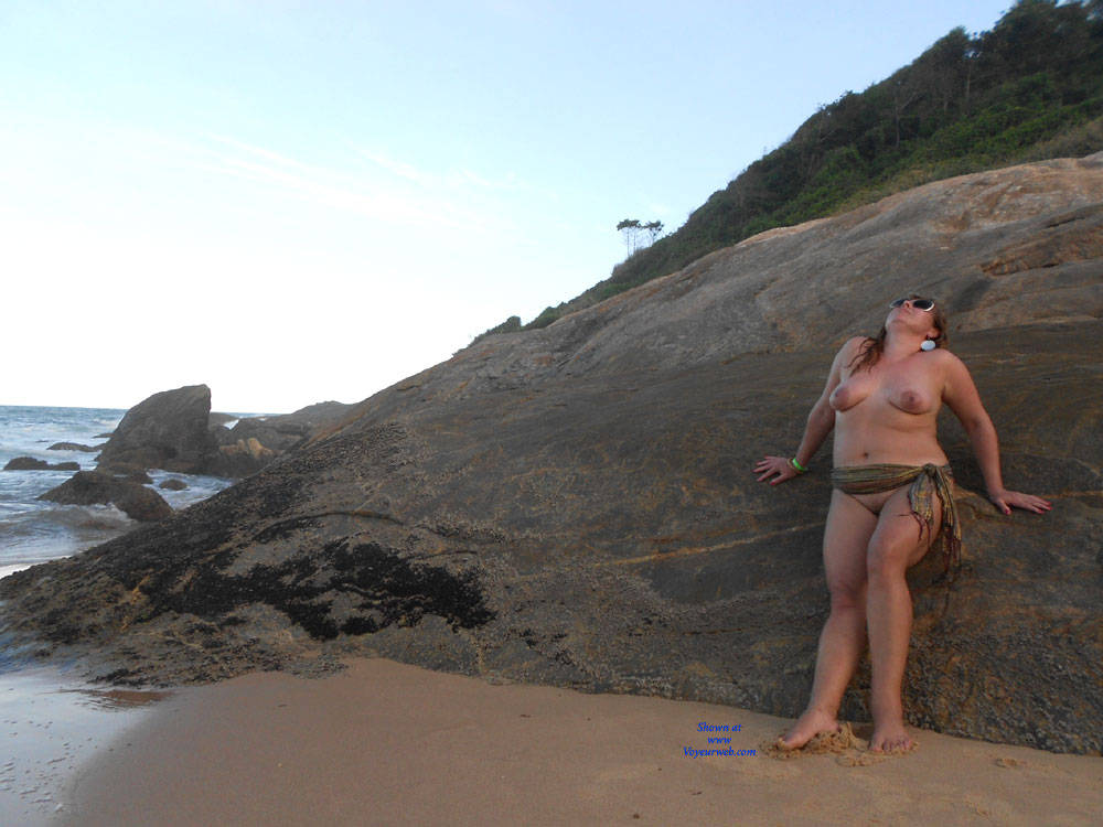 Pic #1My Wife Beatrice On The Beach - Wife/wives, Outdoors, Mature, Big Tits, Beach, Natural Tits