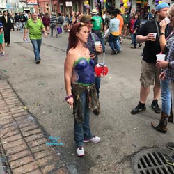Pic #1Sights On Bourbon Street 2017 - Topless Girls, Big Tits, Public Exhibitionist, Outdoors, Public Place