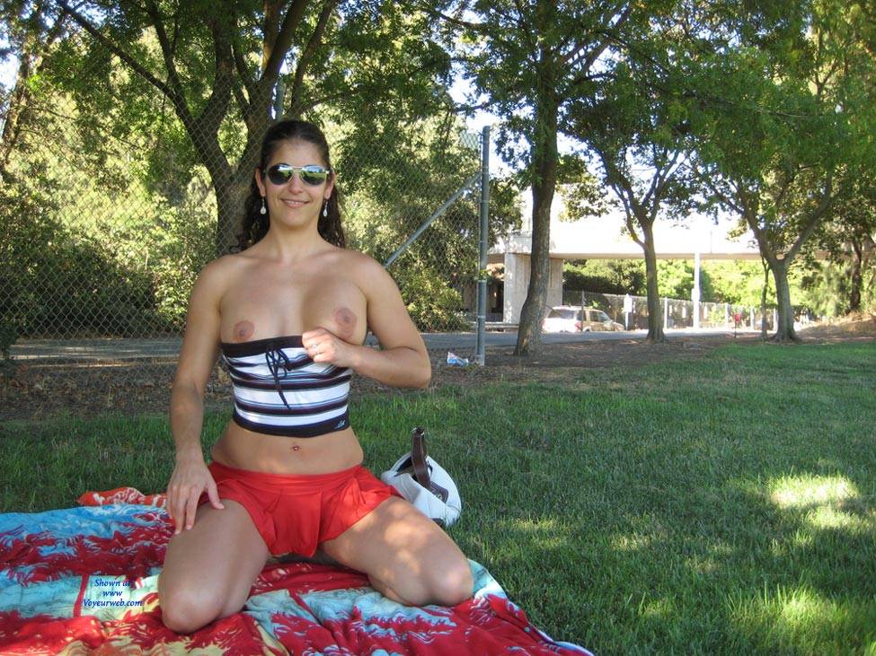 Pic #1Flashing In NorCal - Big Tits, Brunette, Public Exhibitionist, Flashing, Public Place, Amateur