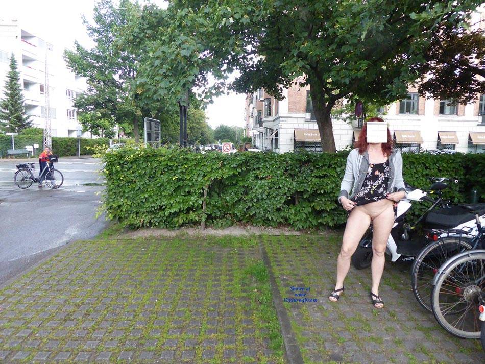 Pic #1A Trip In Our City - Pantieless Girls, Public Exhibitionist, Flashing, Outdoors, Public Place, Shaved, Amateur