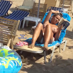 Pic #1Busty Topless Girl On Greek Beach - Topless Girls, Outdoors, Beach Voyeur