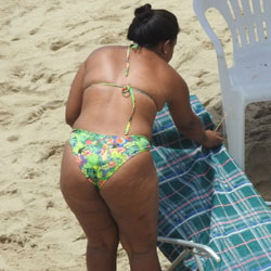 Pic #1Big Ass From Recife City, Brazil - Big Ass, Brunette, Outdoors, Bikini Voyeur, Beach Voyeur