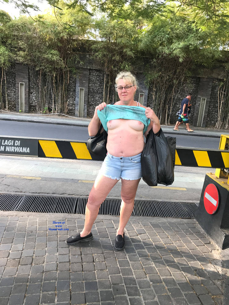 Pic #1Holiday Pictures - Blonde, Public Exhibitionist, Flashing, Public Place, Wife/wives, Shaved, Amateur