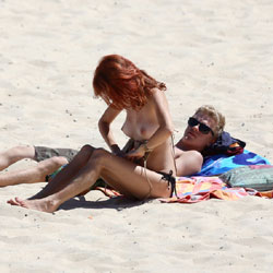 Pic #1Unexpected Views - Beach, Outdoors, Redhead, Beach Voyeur