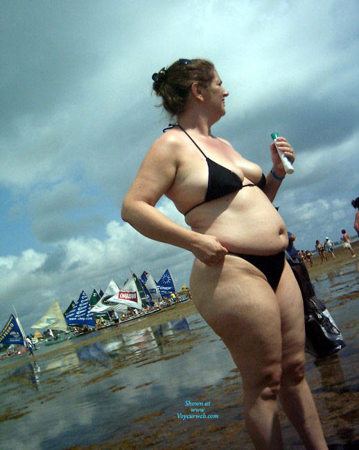 Pic #1MILF In Porto Beach - Beach, Brunette, Outdoors, Bikini Voyeur