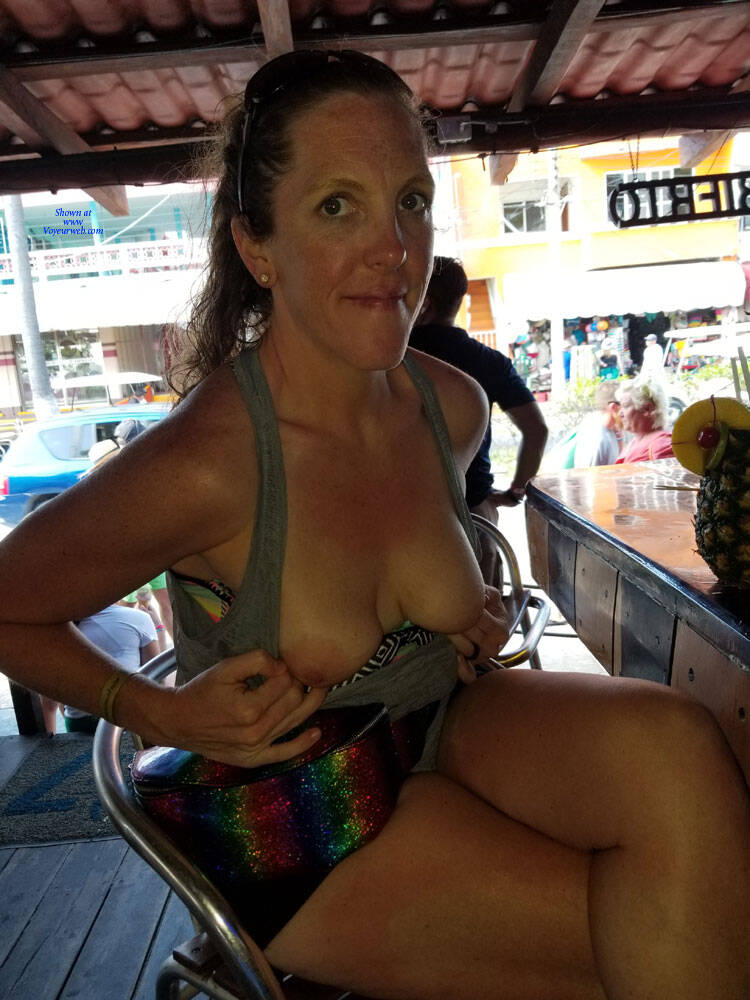 Pic #1Fun In Mexico - Public Exhibitionist, Flashing, Outdoors, Public Place, Amateur, Brunette