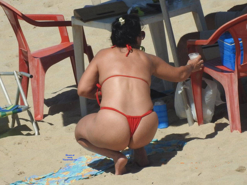 Pic #1Wife In Pina Beach, Recife City - Beach, Brunette, Outdoors, Bikini Voyeur