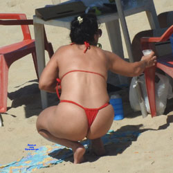 Pic #1Wife In Pina Beach, Recife City - Beach, Brunette, Outdoors, Bikini Voyeur