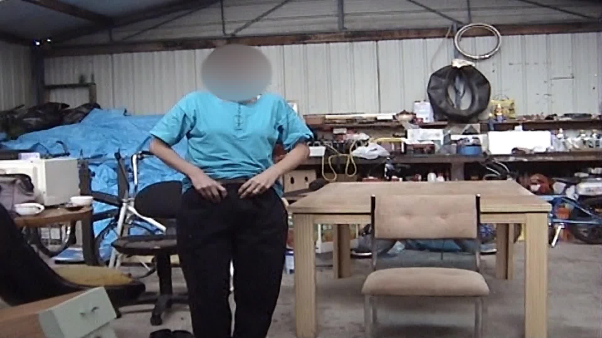 Pic #1Sue Half Naked In A Friends Shed - Bush Or Hairy, Amateur