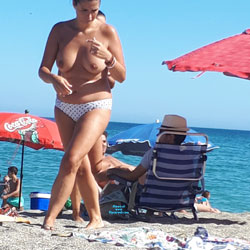 Pic #1My Girl - Topless Girls, Big Tits, Brunette, Outdoors, Beach Voyeur