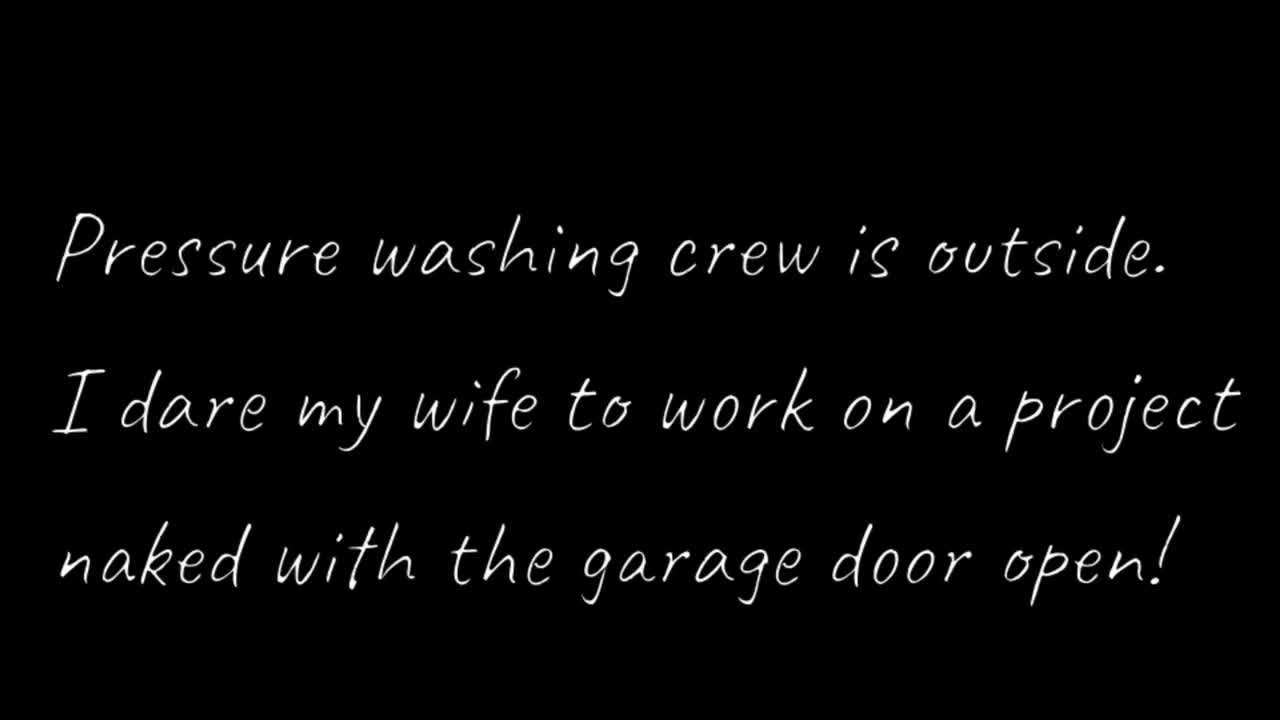 Pic #1My Wife Nude In The Garage In Front Of Busy Workers! - Nude Wives, Outdoors, Bush Or Hairy, Amateur, Medium Tits, Big Nipples