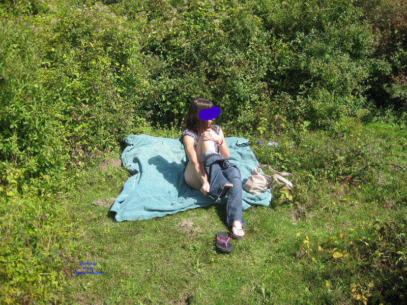 Pic #1A little fun in the country - Brunette, Outdoors, Public Place, Firm Ass