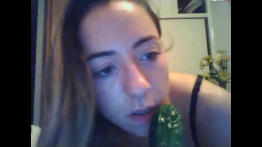 Pic #1Playing With A Cucumber - Nude Girls, Penetration Or Hardcore, Shaved, Amateur, Medium Tits