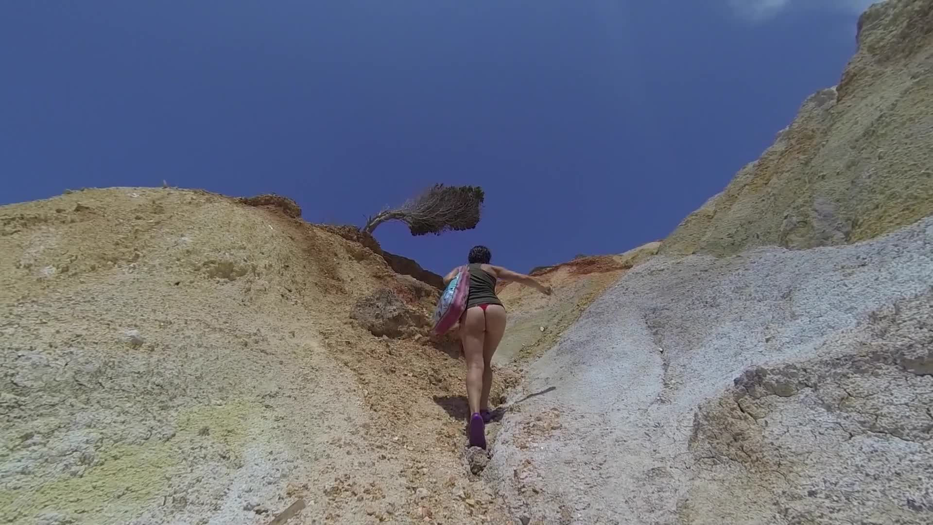 Pic #1Sandra Walking Outdoors - Nude Wives, Beach, Big Tits, Outdoors, Amateur